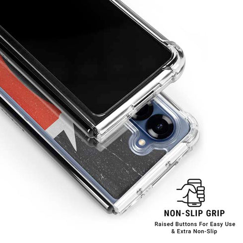 Kenya Flag Distressed Galaxy Z Fold6 Clear Case